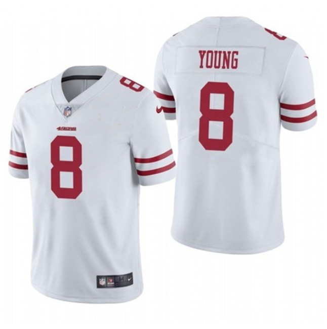 Men's San Francisco 49ers #8 Steve Young White Vapor Untouchable Stitched Football Jersey